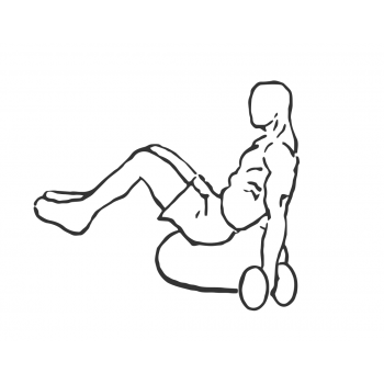 Bicep Curls V Sit on Dome - Step 1