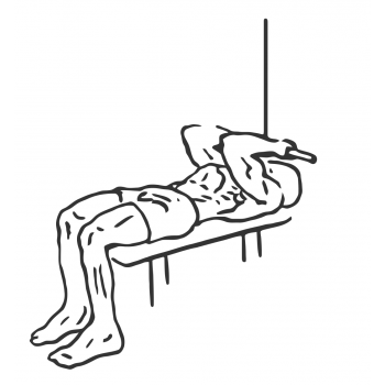 Lying Close-Grip Bar Curl On High Pulley - Step 2
