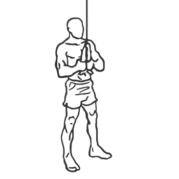 cable pressdowns with rope attachment