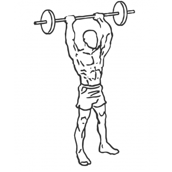 Standing Overhead Barbell Triceps Extension - Step 2