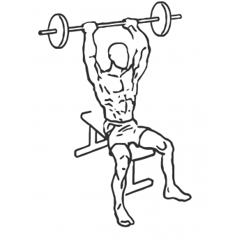 Seated Overhead Barbell Triceps Extension - Step 2