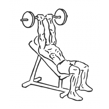 Barbell Incline Triceps Extension - Step 2
