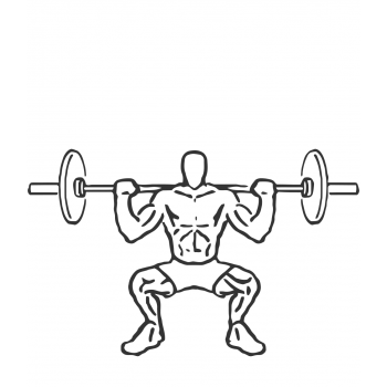 Wide Stance Barbell Squat - Step 1