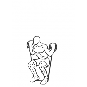 Exercise Band Squats - Step 1