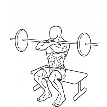 Front Barbell Squat To A Bench - Step 2