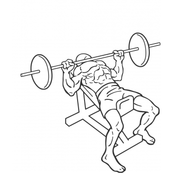 Barbell Incline Bench Press - Medium Grip - Step 2