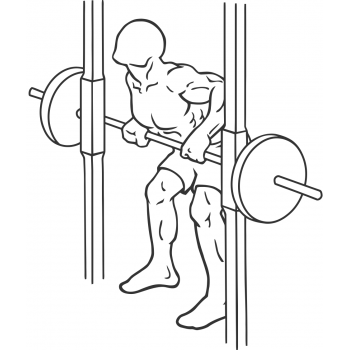 Smith Machine Rear Deltoid Row - Step 2