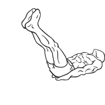 Flat Bench Lying Leg Raise - Step 1