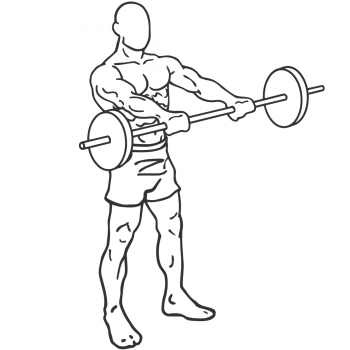 Standing Front Barbell Raise Over Head - Step 1